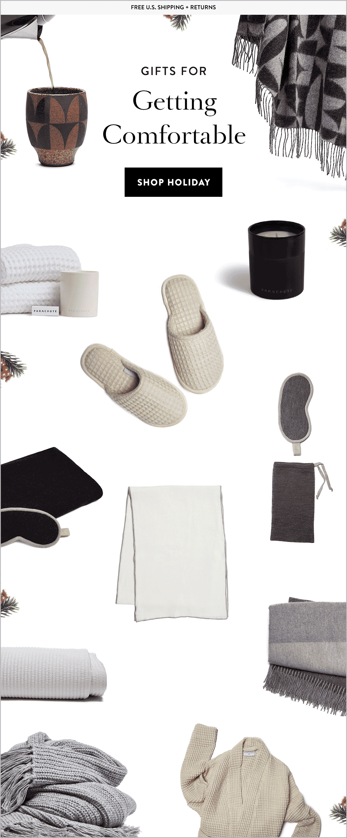 holiday email design trends parachute