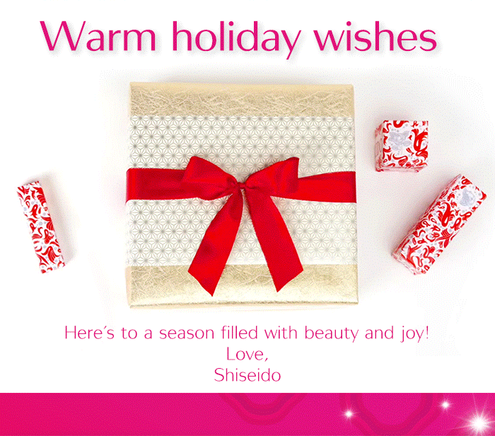 shisheido holiday ecard for clients