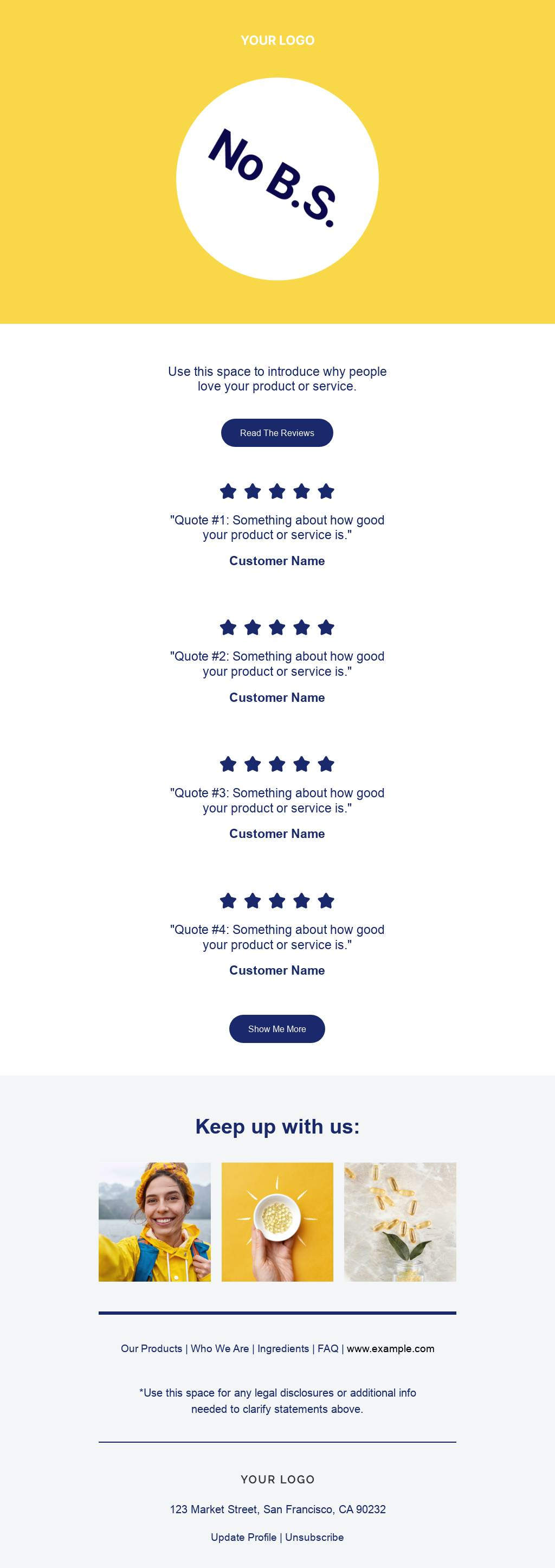 Customer spotlight free email template