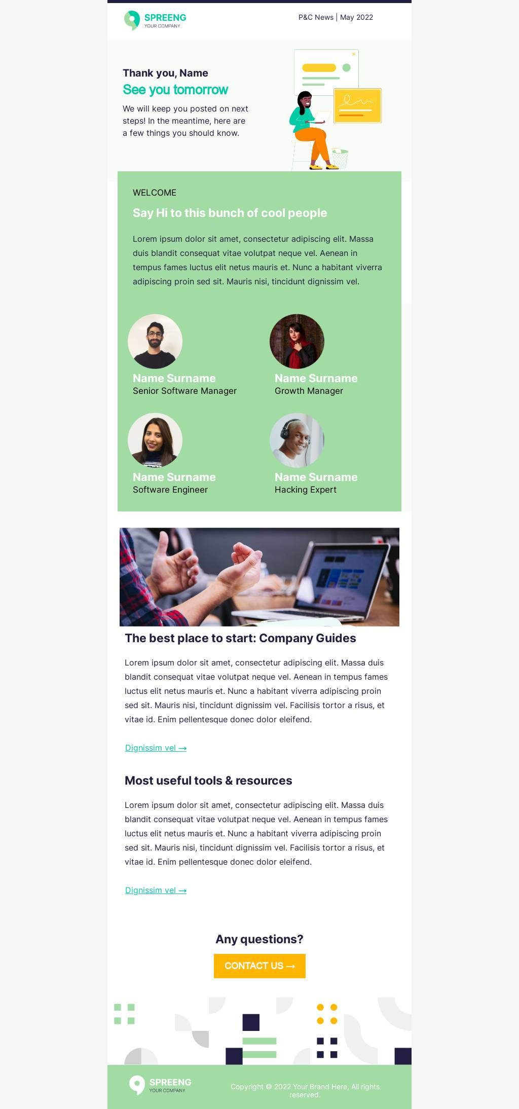 human resource email templates