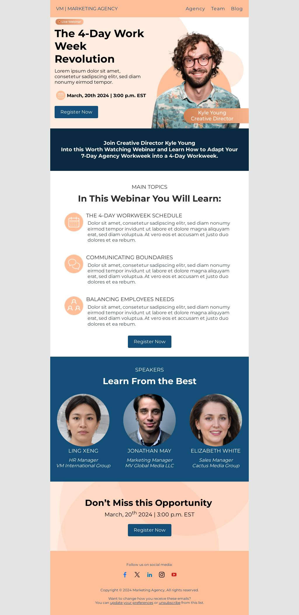 free webinar email template