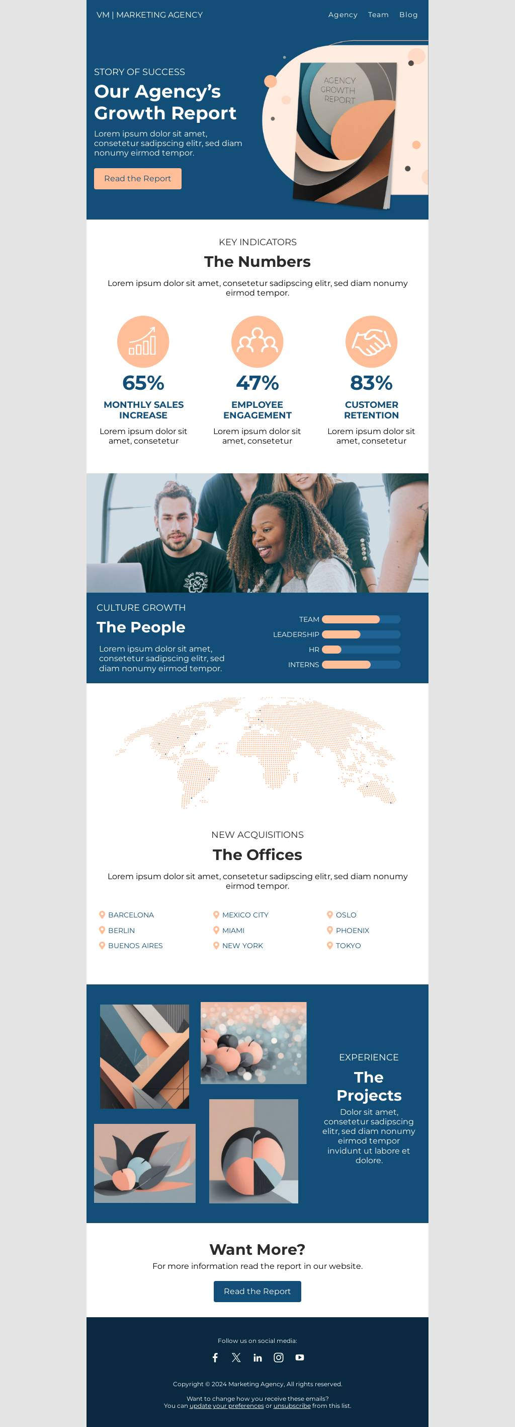 company report email newsletter