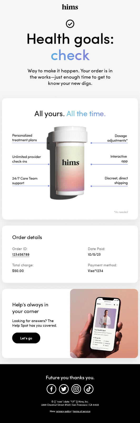 hims healthcare invoice email