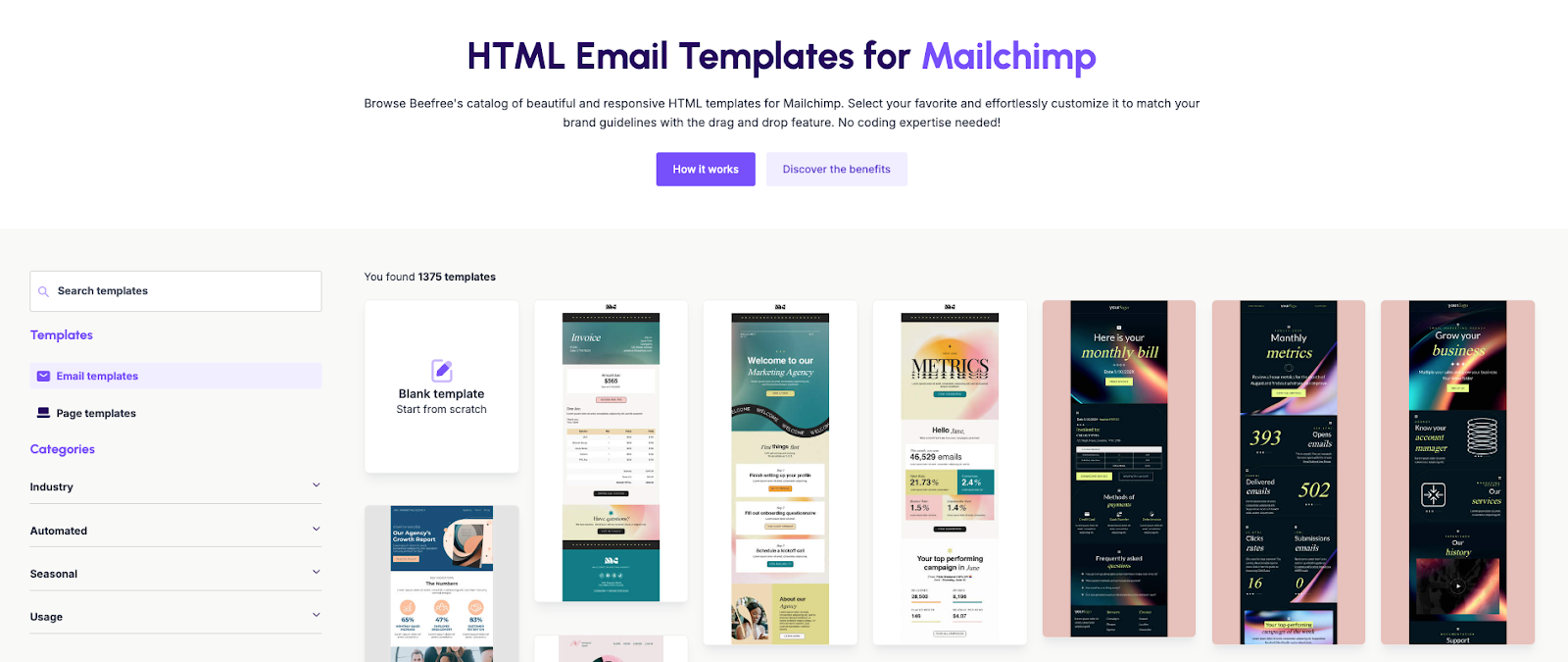 Mailchimp email templates